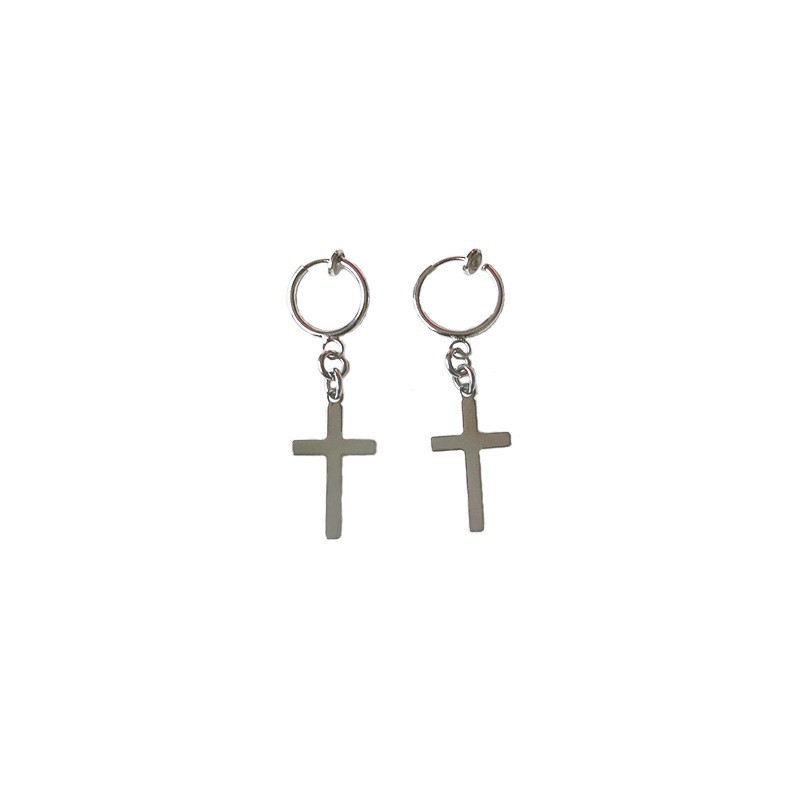 Khuyên Tai Hình Chữ Thập Cá Tính Độc Đáo Phong Cách Harajuku