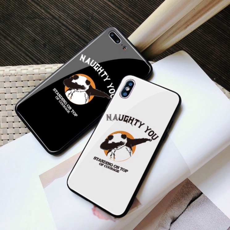Ốp lưng iphone 6, 7, 8 Plus, X, XS, XR, XSMAX, 11, 11PRO, 11 PROMAX, 12, 13 PROMAX  panda xinh tươi BẰNG KÍNH PKVN
