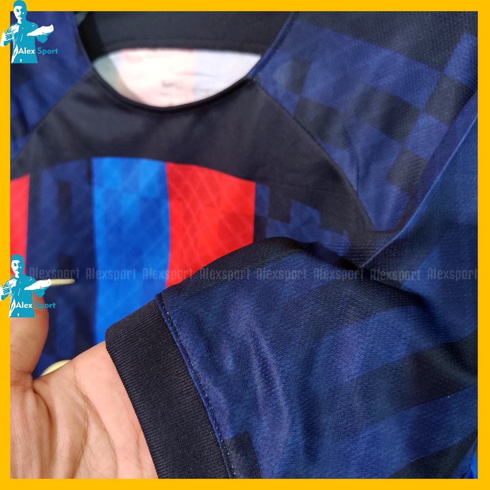 LOGO THÊU Bộ Quần Áo Bóng Đá CLB Barca Sân Nhà 22-23 Bản Đẹp - Alex Sport