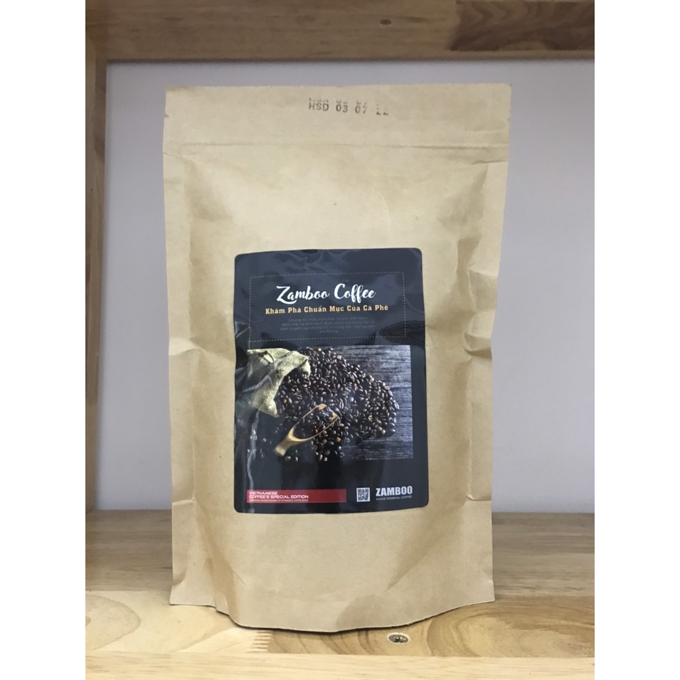 500 Gram cà phê rang mộc xay sẵn Zamboo