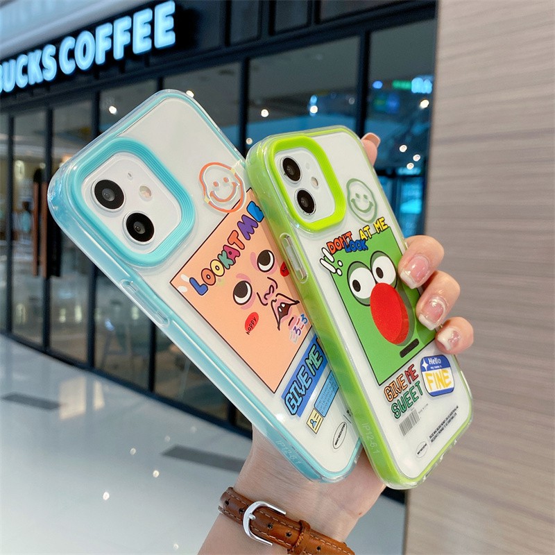 Funny transparent anti-drop mobile phone case Anti-drop soft case 12 12Pro 12ProMax 11Pro 11ProMax 7 8 7Plus 8Plus X XS XR XSmax