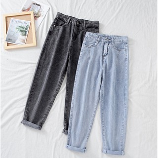 Quần jean ống đứng, Quần jean nữ baggy lưng cao xuất xịn