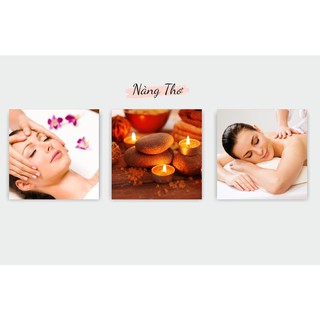 BỘ 3 TẤM TRANH CỨNG SPA THẨM MỸ PHUN XĂM_NÀNG THƠ DESIGN