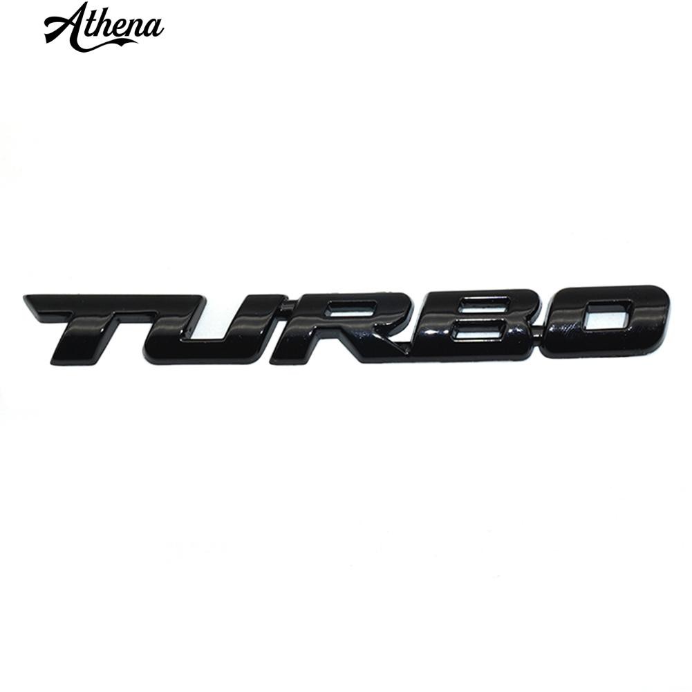 Decal kim loại dán xe hơi chữ Turbo
