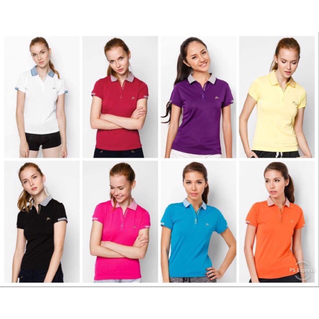 Áo thun nữ có cổ Colo màu đỏ đô, áo phông nữ có cổ cao cấp