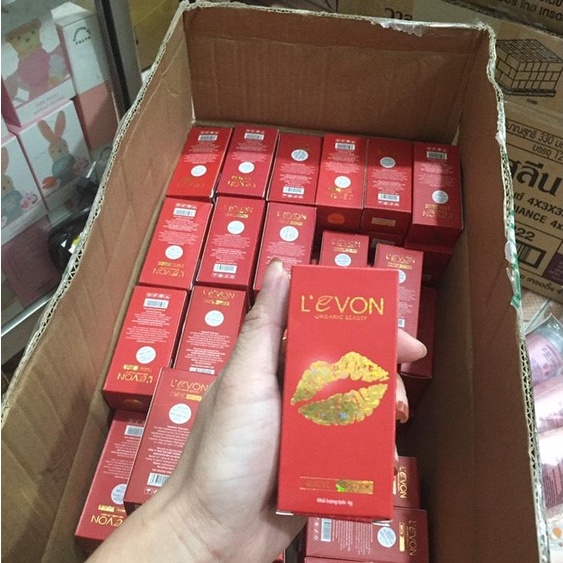 [Ảnh thật] Son sáp levon lên màu siêu đẹp vỏ đỏ