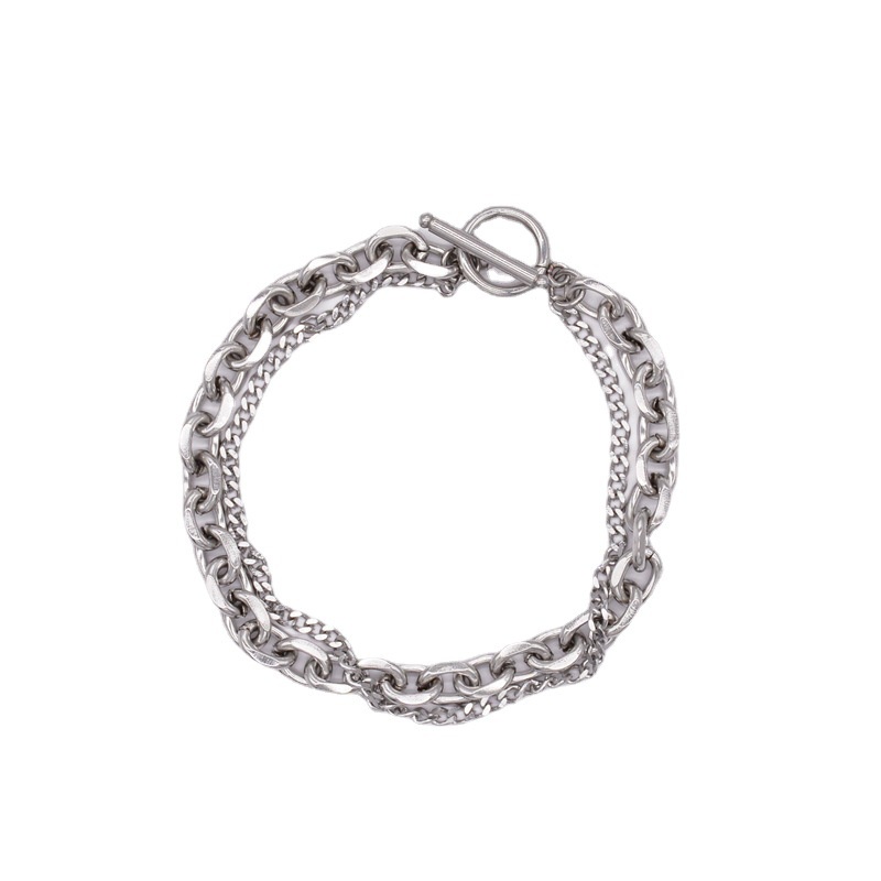 Vòng Tay Hai Lớp Phong Cách Retro Đơn Giản