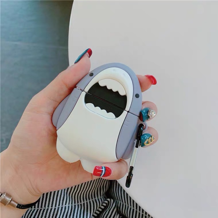 Case apple airpods 1/2/3, airpods pro, ốp hình Shin bút chì, Mewtwo, Cá mập con, xMouse bảo vệ tai nghe không dây