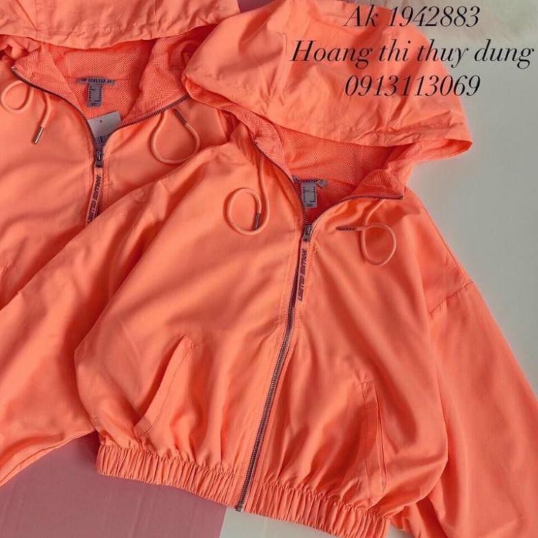 Áo khoác dù lững màu cam sáng chói Izze24Shop