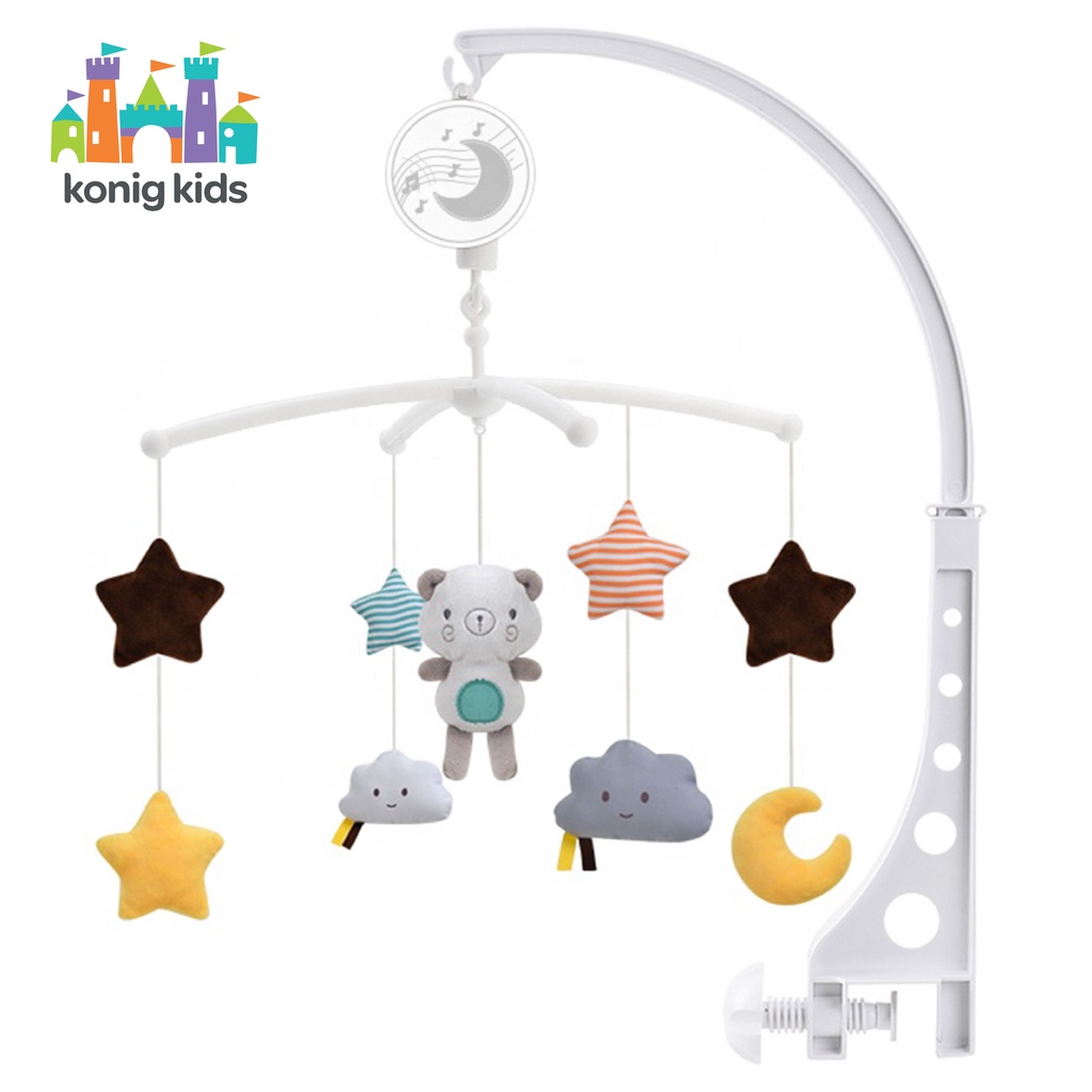 Đồ chơi treo nôi cũi phát nhạc, xoay 360 độ Konig Kids 1021-KK-63605A, có nhạc ru ngủ