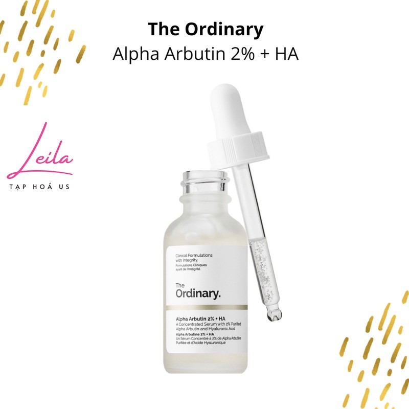 [Mã 55FMCGSALE1 giảm 10% đơn 250K] [Bill US] Serum dưỡng trắng, mờ thâm Alpha Arbutin 2% + HA The Ordinary