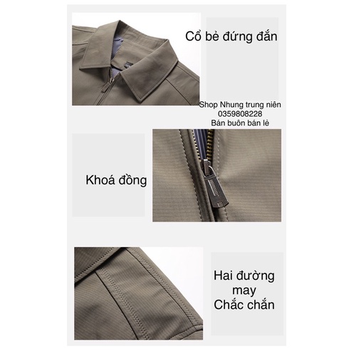 Áo Khoác Nam Trung Niên Gió 2 lớp Lót lụa, Lót nhung chất cực đẹp~Ảnh Thật kèm video