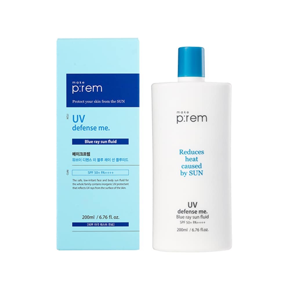 Kem Chống Nắng Make P:rem UV Defense Me Blue Ray Sun Fluid SPF 50+/PA++++