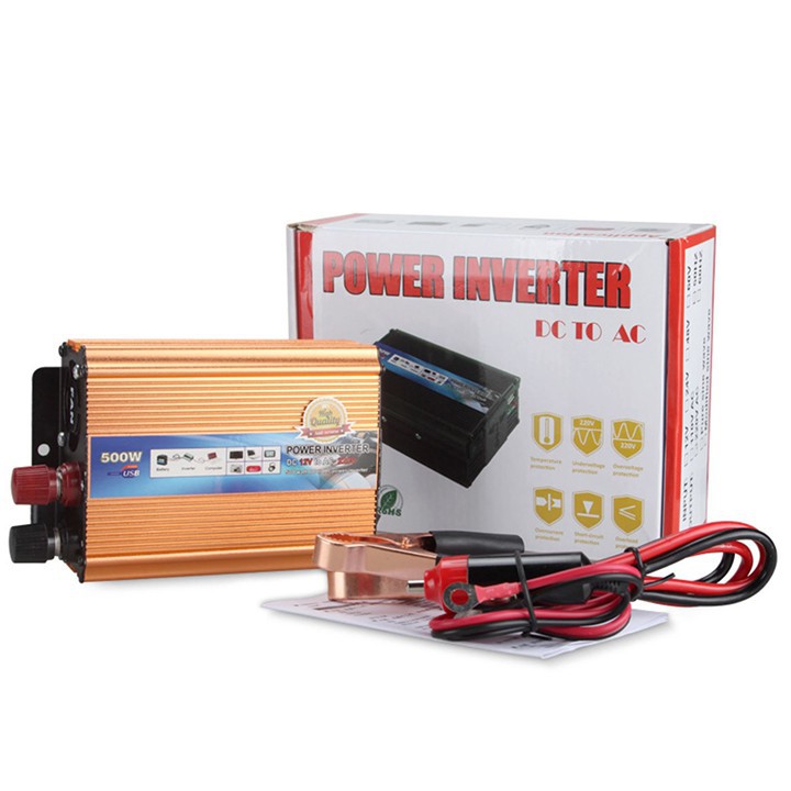 Bộ kích điện 12V sang 220V cho gia đình hoặc trên ô tô