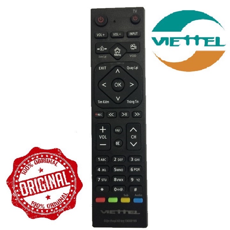 remote điều khiển đầu thu box Viettel chính hãng