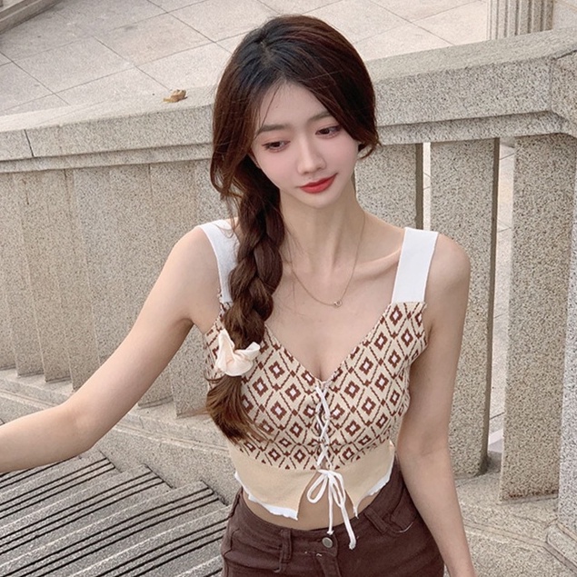 Áo Lửng Hai Dây Thời Trang Quyến Rũ Dành Cho Nữ