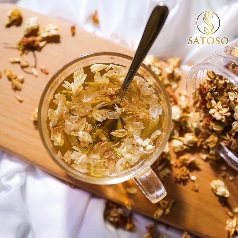 Hoa nhài sấy khô SATOSO 100g sạch thơm giúp khoẻ mạnh, đẹp da, mát gan tốt cho hô hấp SA14