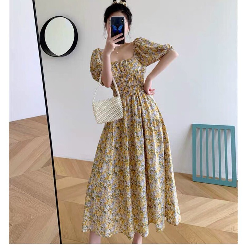 Đầm voan hoa nhí dáng suông dài hot trend LP Fashion