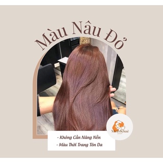 thuốc nhuộm tóc màu nâu đồng + tặng oxy trợ dưỡng