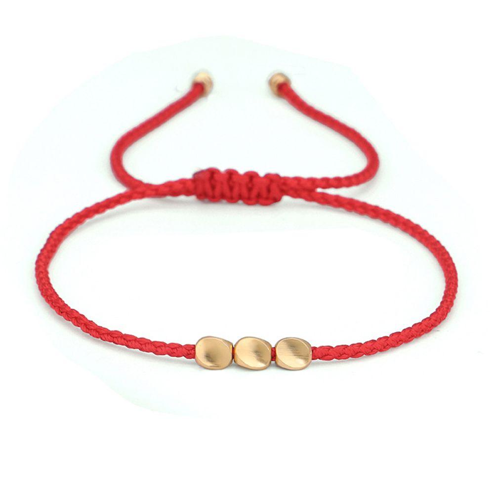 Vòng Tay Chuỗi Hạt Màu Đỏ Đen Phong Cách Phật Giáo Tây Tạng