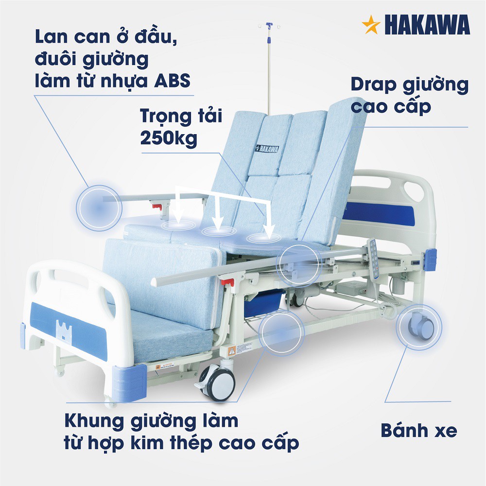 Giường y tế trợ lực HAKAWA - HK-D95 - Bảo hành 5 năm