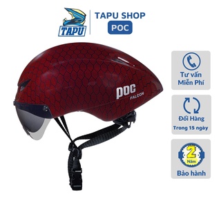 [CHÍNH HÃNG] Mũ Bảo Hiểm Xe Đạp - Thể Thao POC Falcon VÂN CARBON ĐỎ