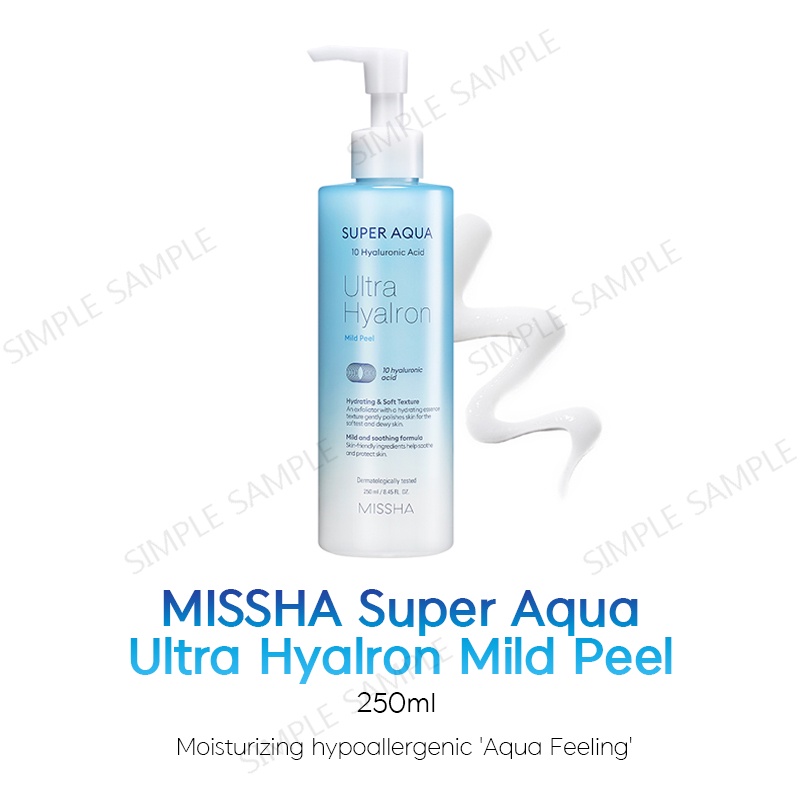 MISSHA Super aqua ultra hyalron peeling gel / mild peel exfoliate exfoliator face scrub exfoliating