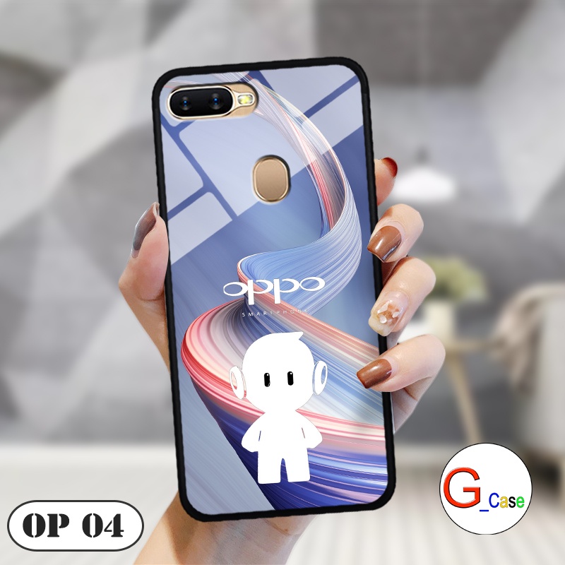 Ốp lưng kính 3D OPPO A7/ A5S/ A12