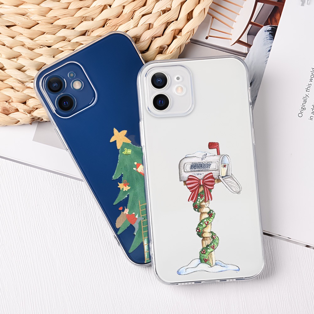 Ốp điện thoại cây thông Noel thích hợp cho IPHONE 7 8 X XS MAX XR 13 PRO MAX 12 11 12 13 MINI 7 6S 6 8 PLUS
