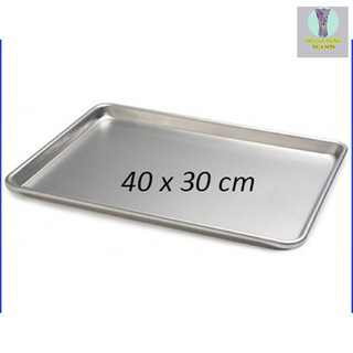 Khay đựng Inox chữ nhật 40 x 30 x 2 cm