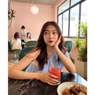 [Ảnh thật] Áo croptop phủ bèo lệch vai (10 màu)