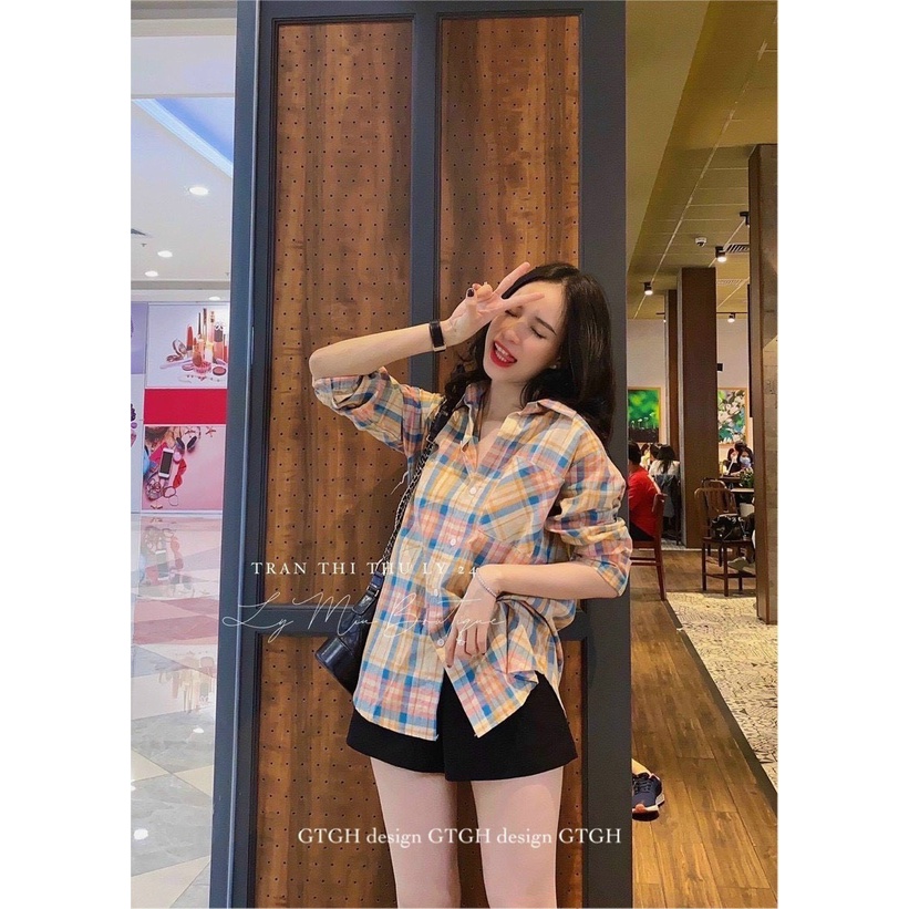 áo sơ mi caro hồng siêu hot alohashop91