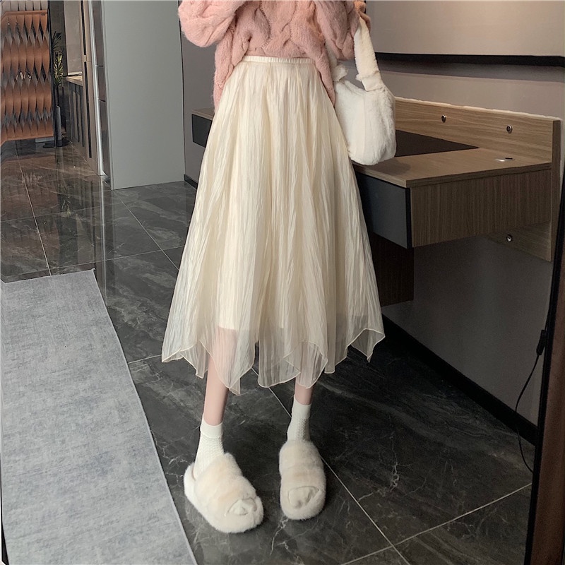 Chân váy ZHELIHANGFEI lưng cao thiết kế độc đáo phong cách thời trang cho nữ