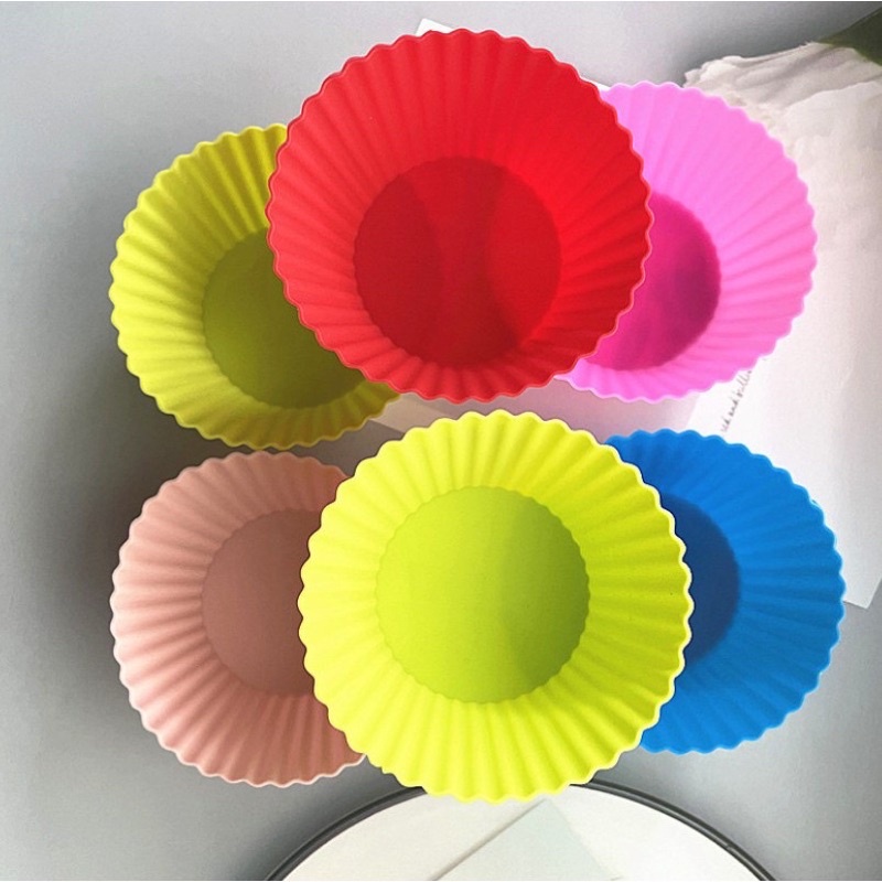 Khuôn Cupcake silicone làm bữa phụ bánh Bông lan Muffin cho bé ăn dặm