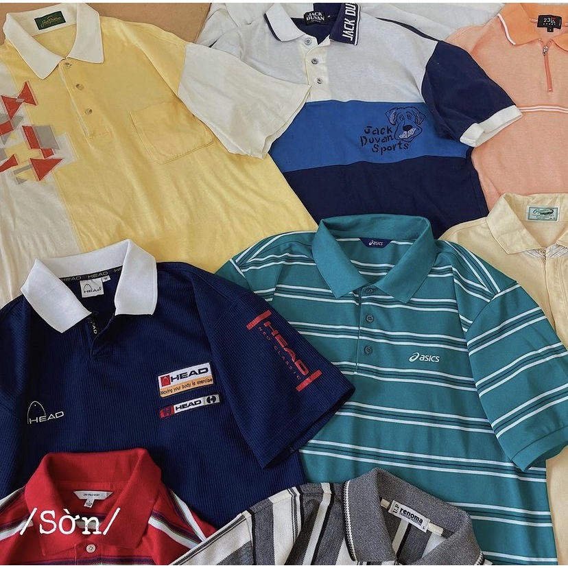 Áo Polo Nam Form Rộng Nam Nữ, Áo Polo 2Hand Cổ Bẻ Vải Cá Sấu Cotton Phong Cách Trẻ Trung Chuẩn Form Unisex Mẫu 1