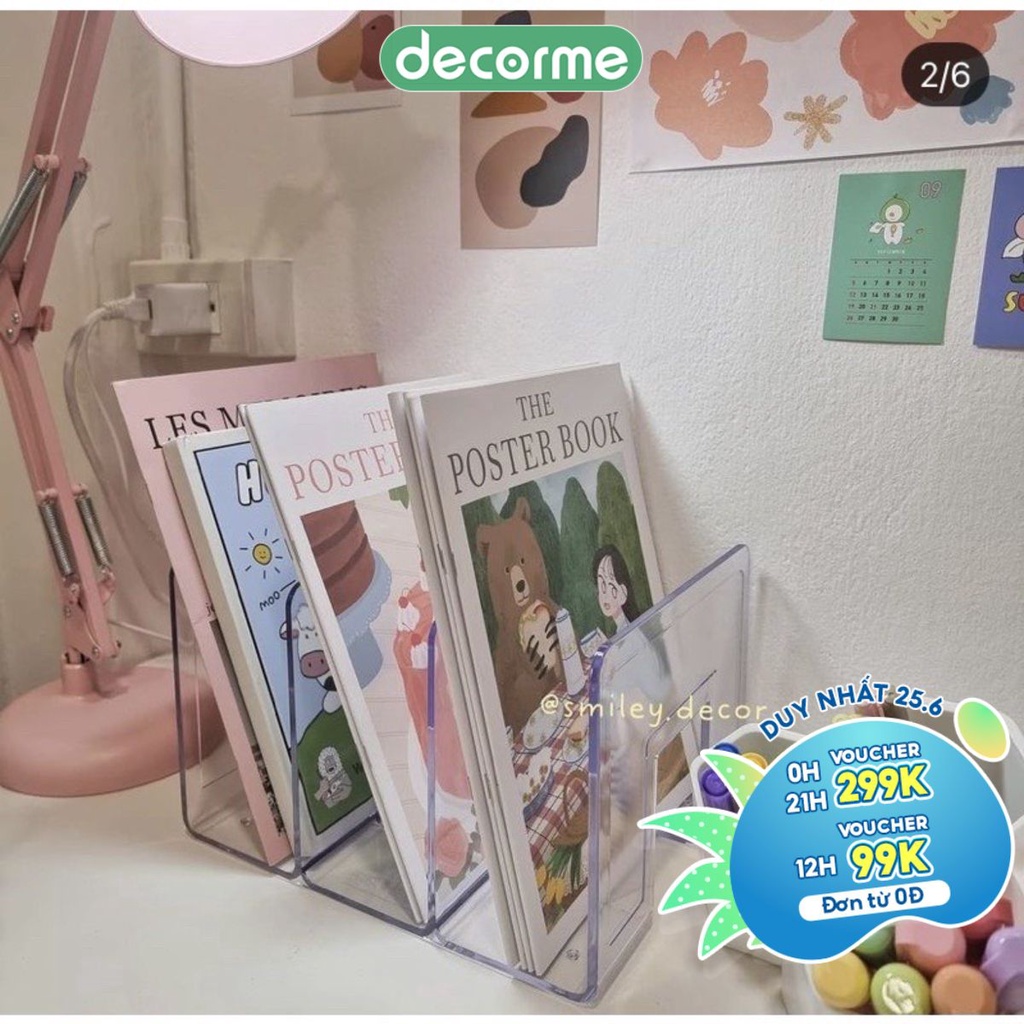 Kệ ngăn đựng tài liệu trong suốt nhiều tầng đa năng DecorMe DMJ