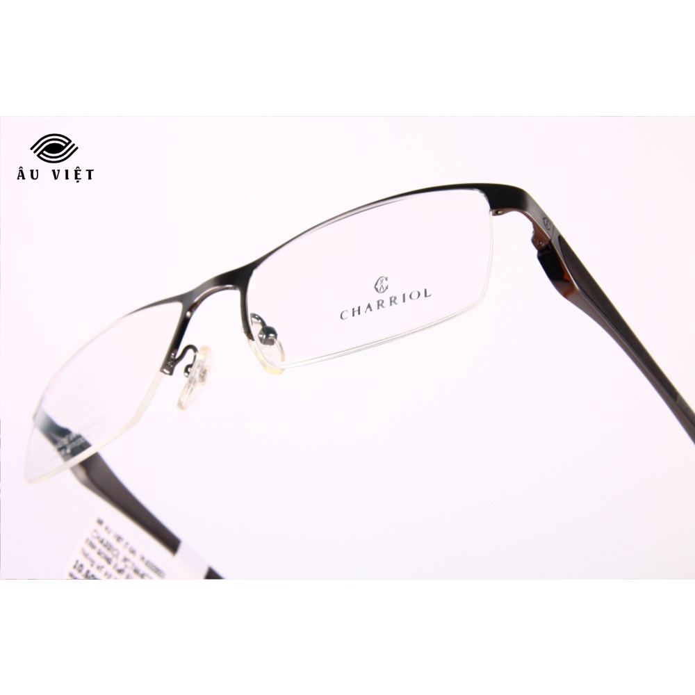 Gọng kính nam titanium dáng vuông Charriol PC-7464 màu bạc Full box