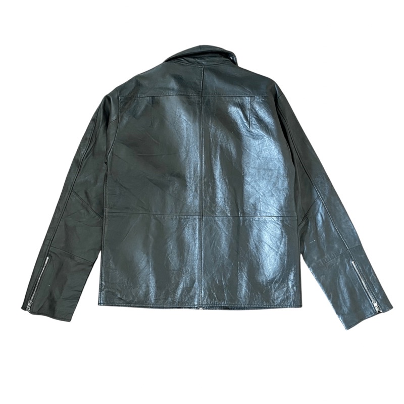Áo leather jacket trucker 2hand