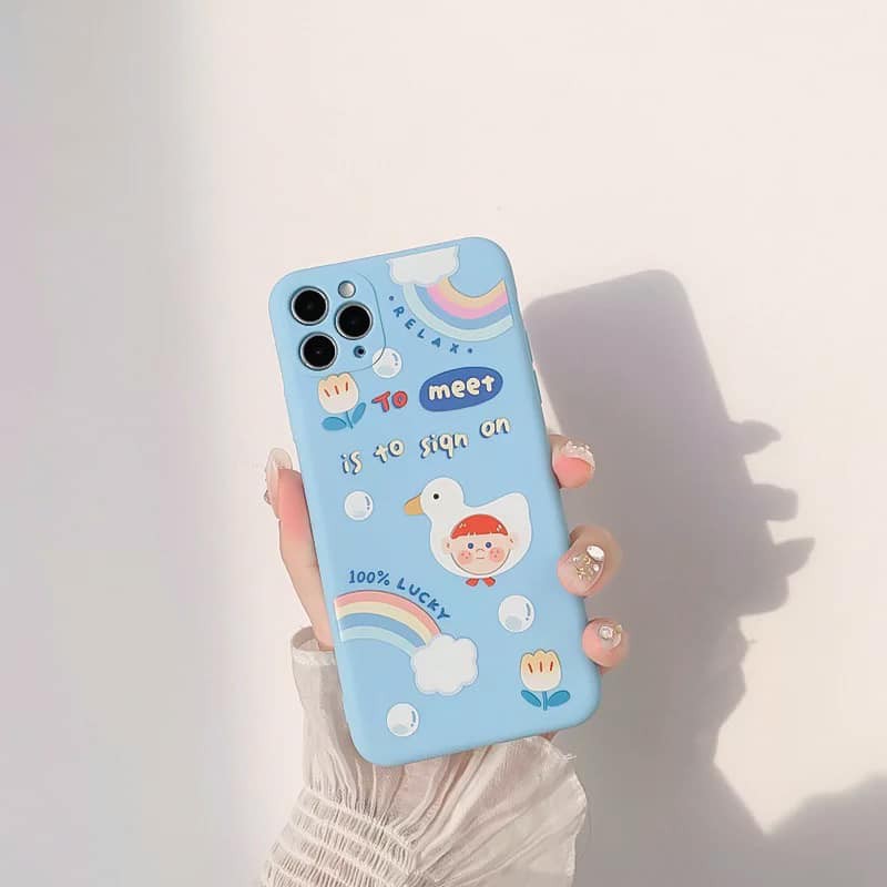 Ốp Lưng Điện Thoại Nhựa Mềm Vịt Lucky - CAS2140