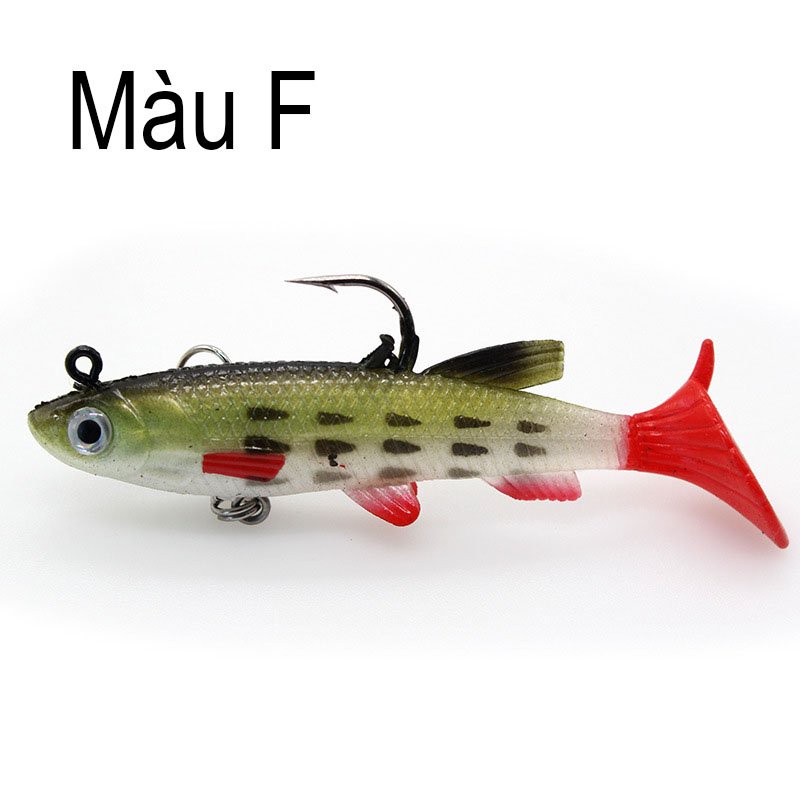 Mồi Câu Giả Cá Mồi Mềm 2 Lưỡi Mồi Cá Câu Lure, Mồi Câu Cá