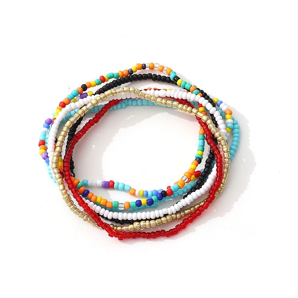 Lắc Chân Xỏ Hạt Thủ Công Nhiều Màu Sắc Phong Cách Bohemian Mới