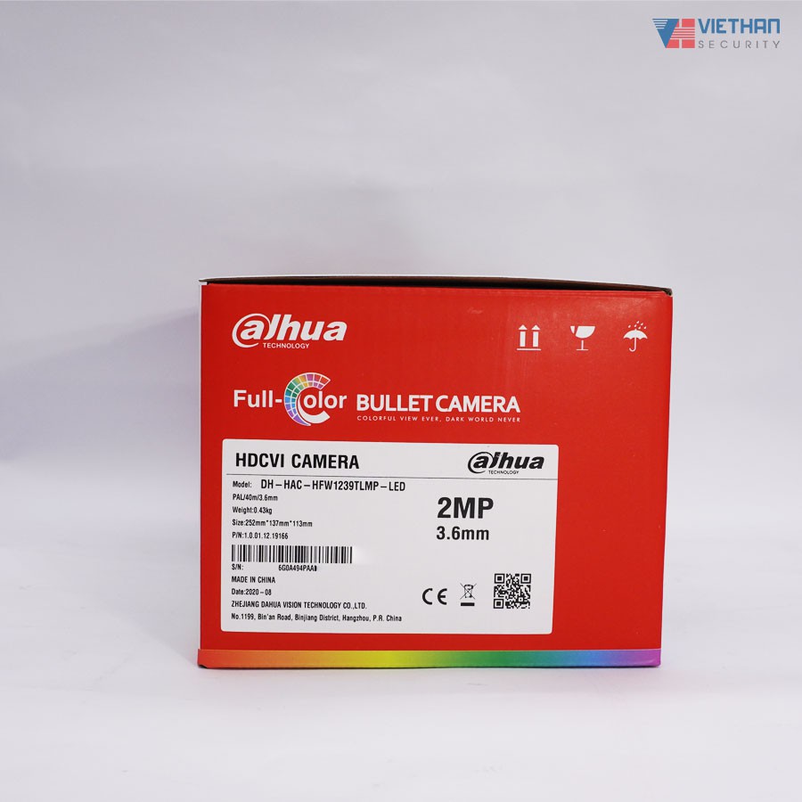 Camera HDCVI 2MP Full Color DAHUA DH-HAC-HFW1239TLMP-LED - Hàng chính hãng