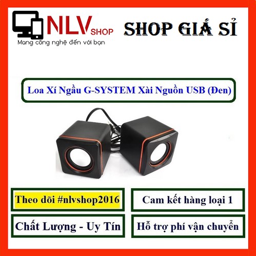 Loa Xí Ngầu 2.0 G-SYSTEM Xài Nguồn USB (Đen) Hàng loại 1