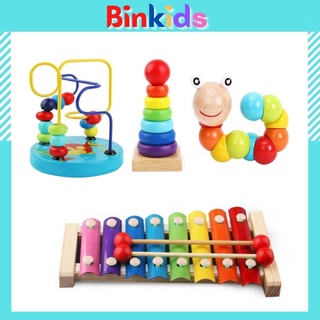 Combo đồ chơi gỗ - set 4 món đồ chơi bằng gỗ cho bé yêu