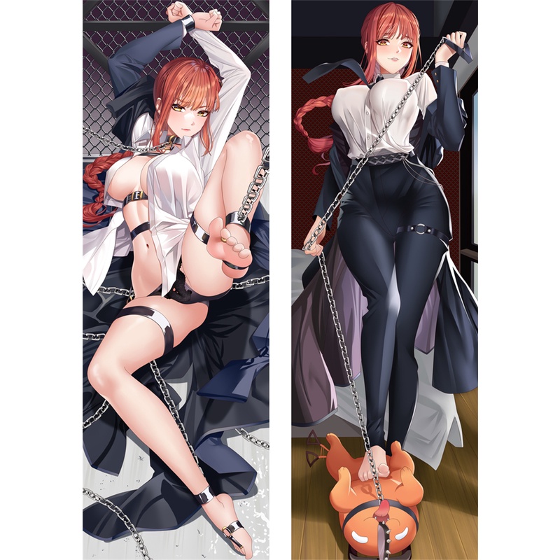Vỏ Gối In Hình Nhân Vật Anime Chainsaw Man Makima Dakim Sakura Ôm Body Làm Quà Tặng Halloween