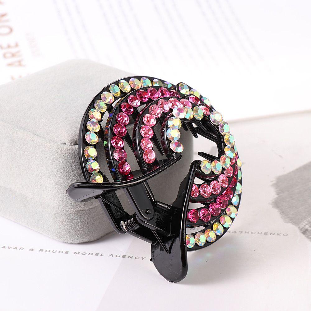 MIH Kẹp Tóc Đính Pha Lê Tạo Kiểu Tóc Búi Cho Nữ