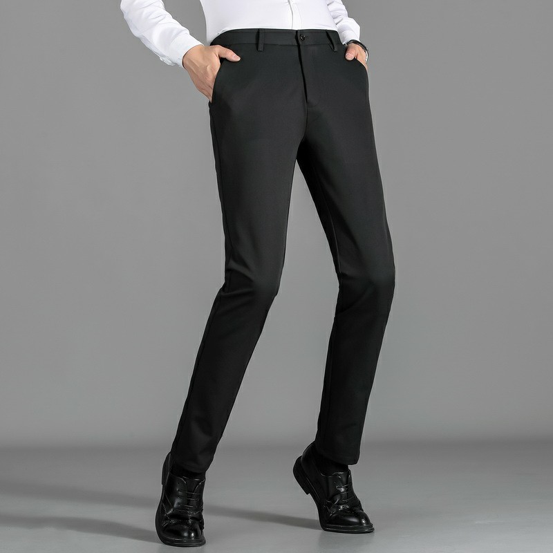 Quần âu nam đen , quần baggy co dãn ôm ống côn vải chống nhăn cao cấp không bai xù | BigBuy360 - bigbuy360.vn