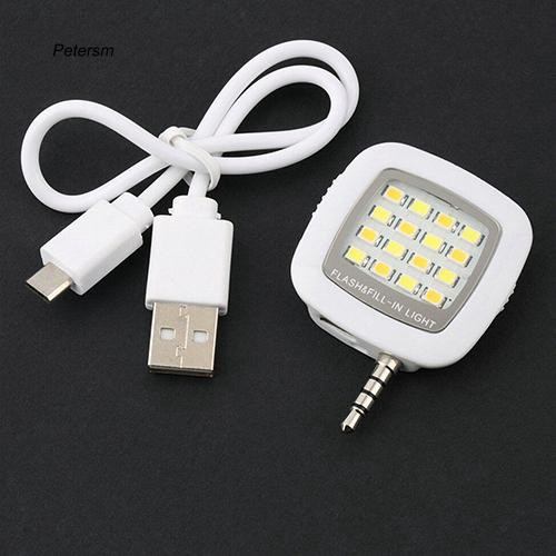 Đèn Led Mini Kẹp Điện Thoại Hỗ Trợ Chụp Ảnh Selfie 16 Bóng Tiện Dụng