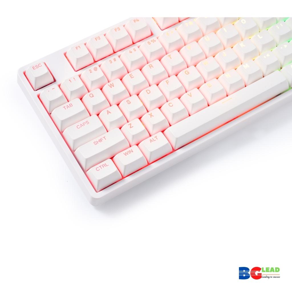 Bàn phím cơ AKKO 5087 RGB Black / White | 3087S RGB – Black ASA profile xuyên Led RGB / Hotswap / Foam tiêu âm