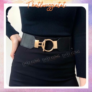 Đai váy thun mặt Tròn cài, phối đầm bản to 6cm DV056 - Thắt Lưng Giá Tốt
